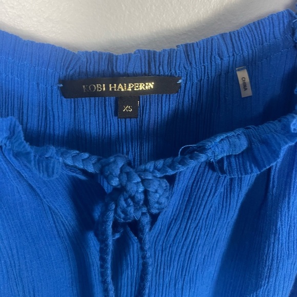 Kobi Halperin Cobalt blue "Darcie" dress silk cotton blend size XS - Picture 4 of 7